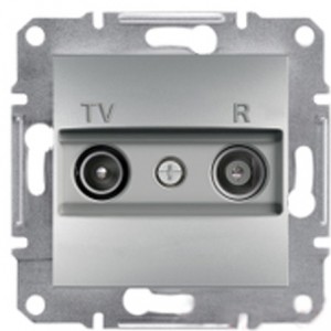 Розетка TV / R концевая ASFORA алюминий EPH3300161